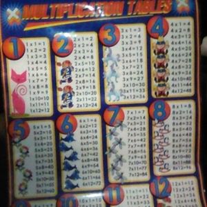 Educational posters and activities on the back